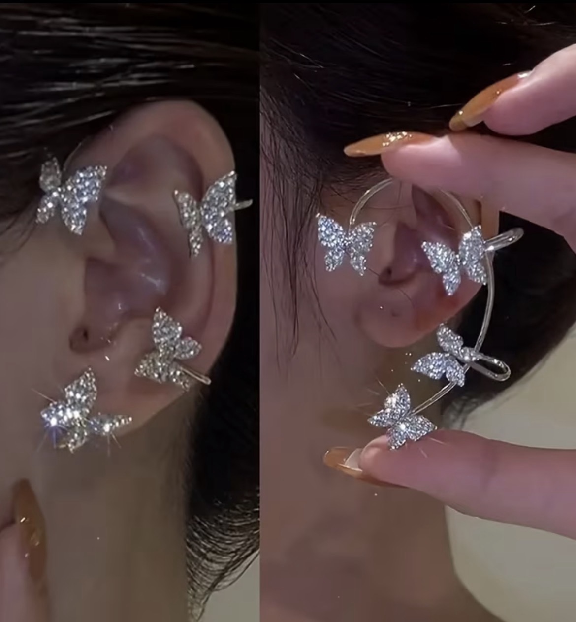 Butterfly ear cuff